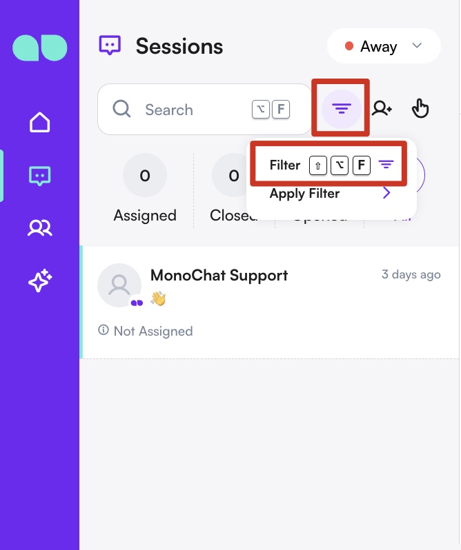 Session List Customer